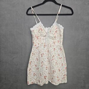 Reformation Reid Mini Dress in Veronica Print 100% Linen Coquette Feminine Sz 2